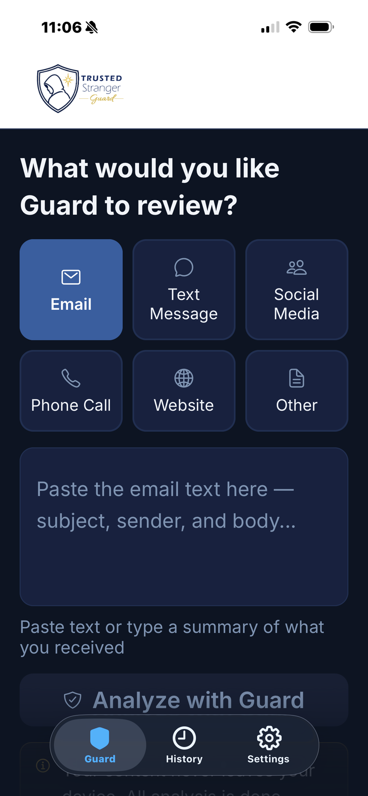 Dark Home Screen